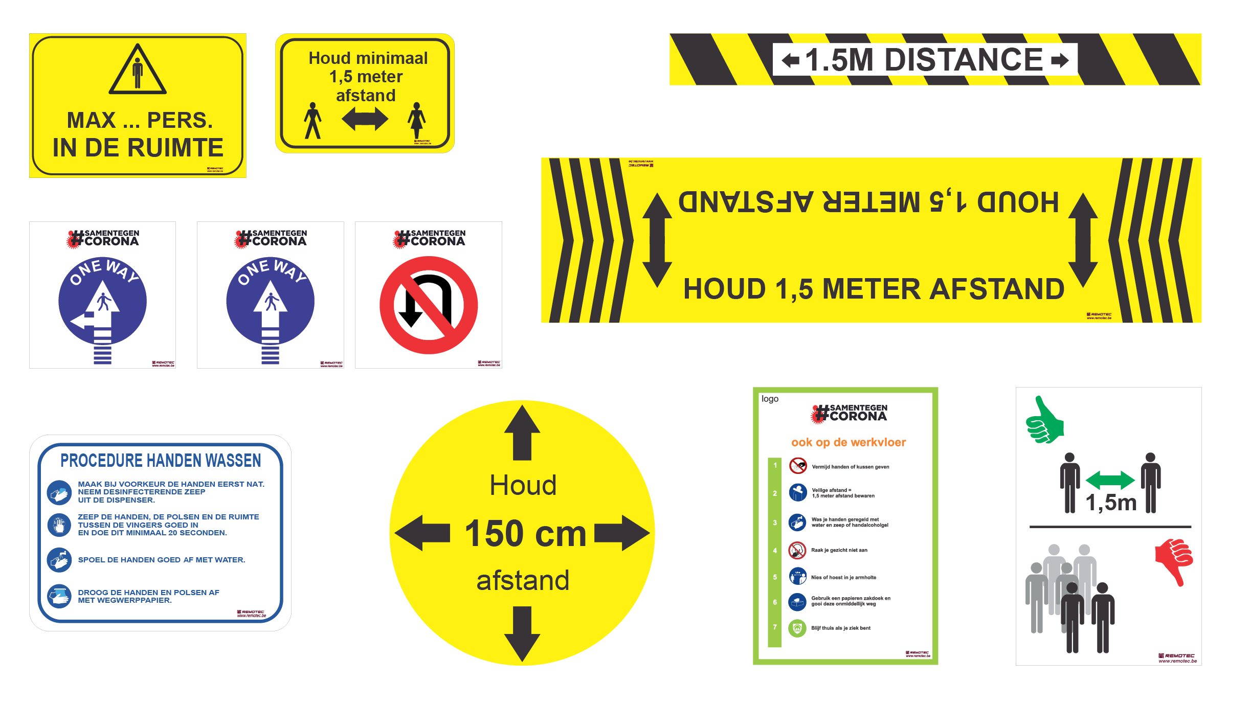 Stickers, corona, covid-19, veiligheidssignalisatie, signalisatie, coronamaatregelen, vloerstickers